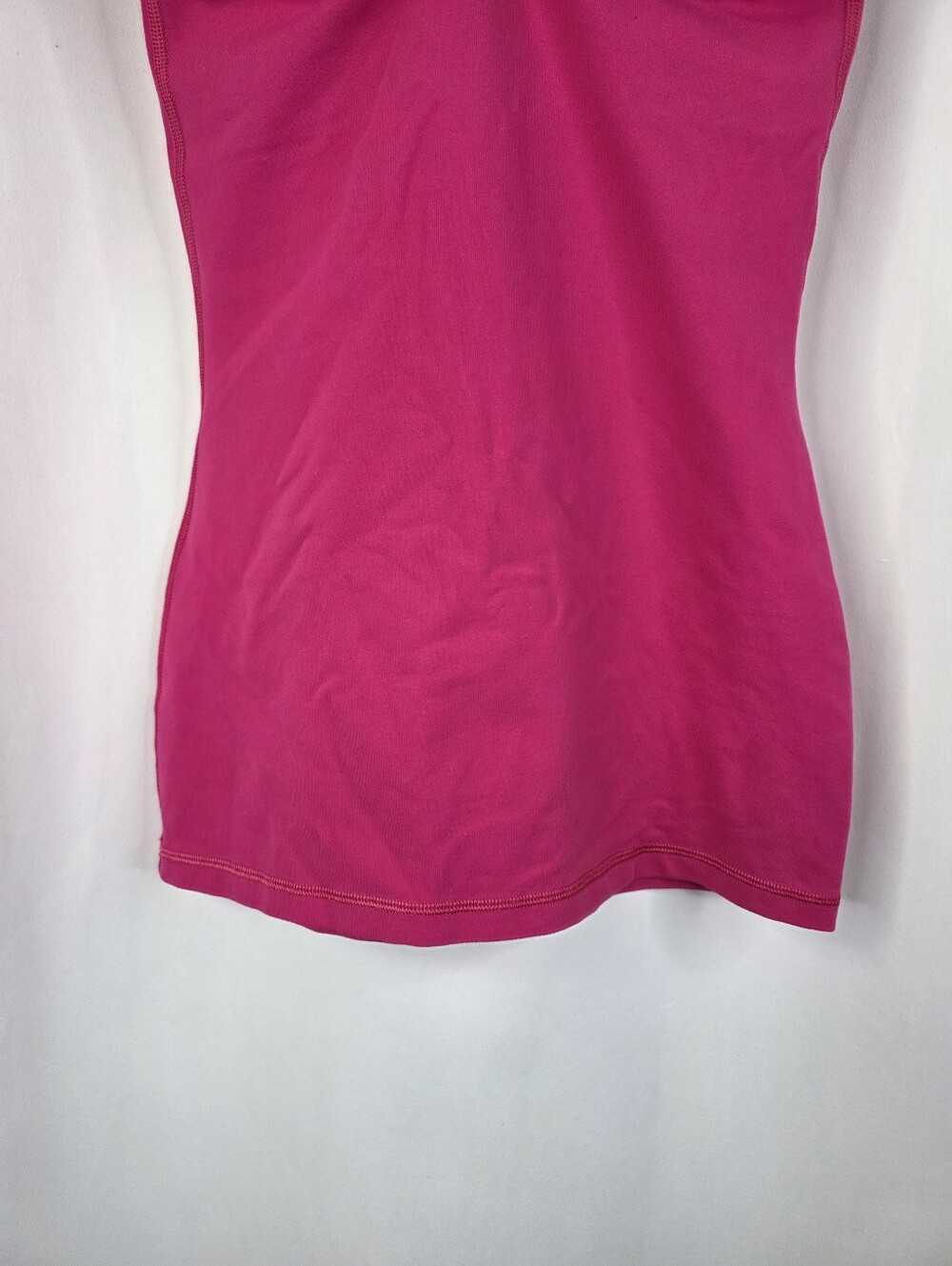 Lululemon Hot Pink Racer Back Fitted Tank With Built In Bra Long Length Size 4 - Picture 9 of 10